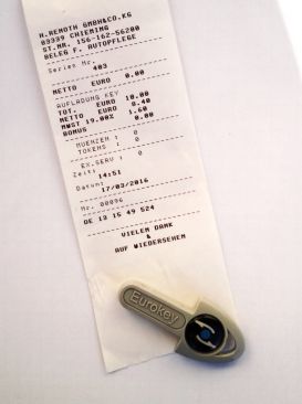 Bezahlen im Waschpark Haslach